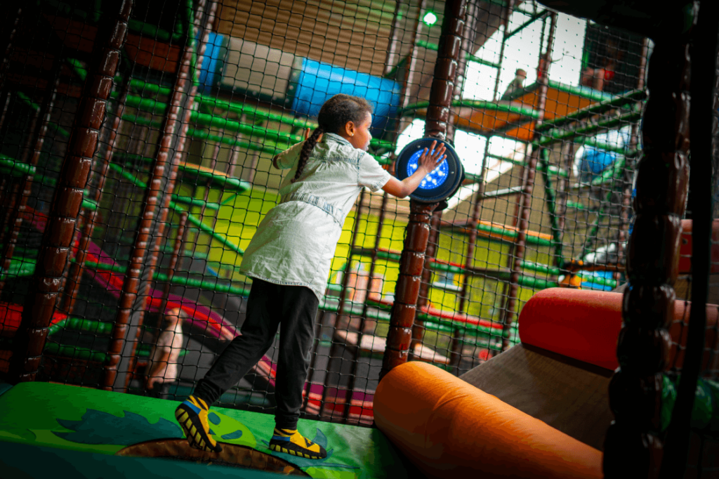 Monkey Town kids hitting freedom gaming lightpod