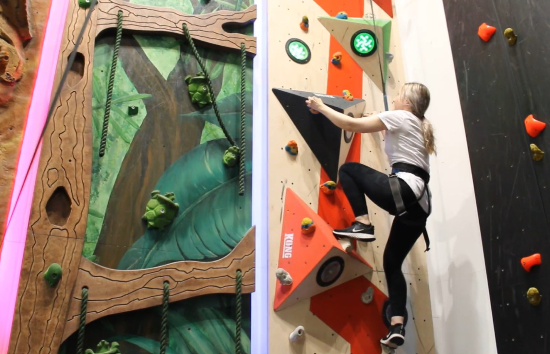 Add interactive pods and scoring system to any climbing wall